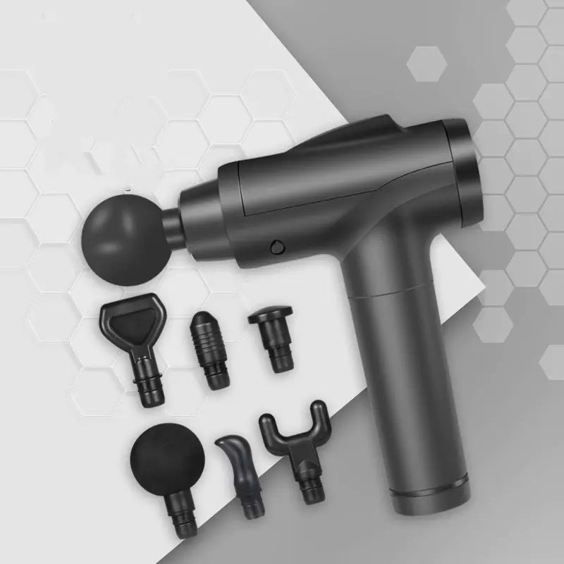 30-Speed Brushless Massage Gun with LCD Display & 6 Heads