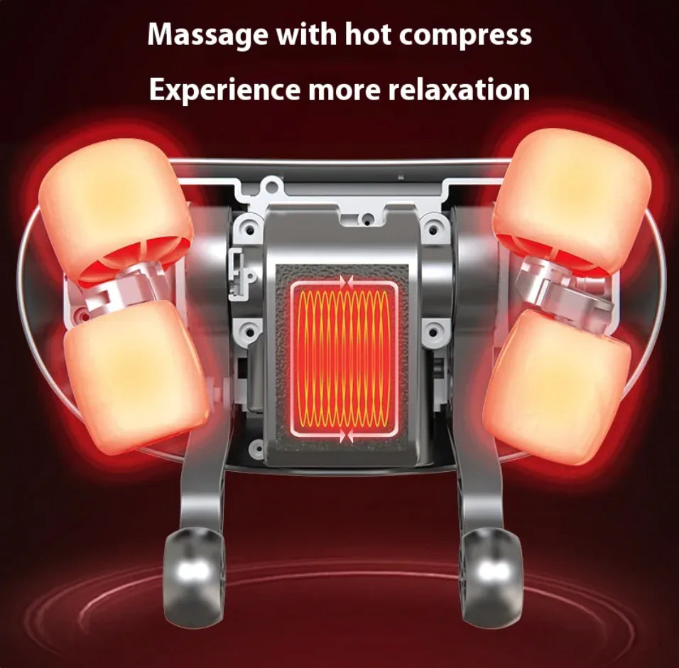 Compact Back Massager with Deep Kneading & Red Light Therapy