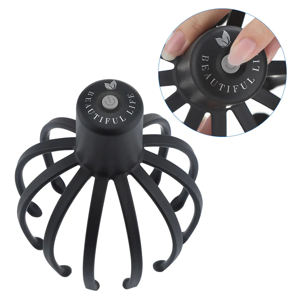 Electric Scalp Massager with 3D Massage Arms & LED Therapy