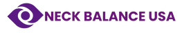Logo of Neck Balance USA with a purple and white design.