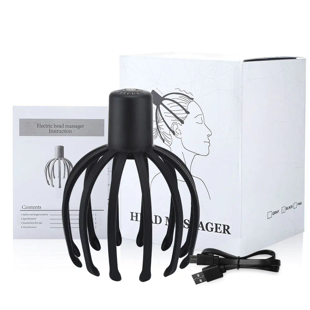 Electric Scalp Massager with 3D Massage Arms & LED Therapy