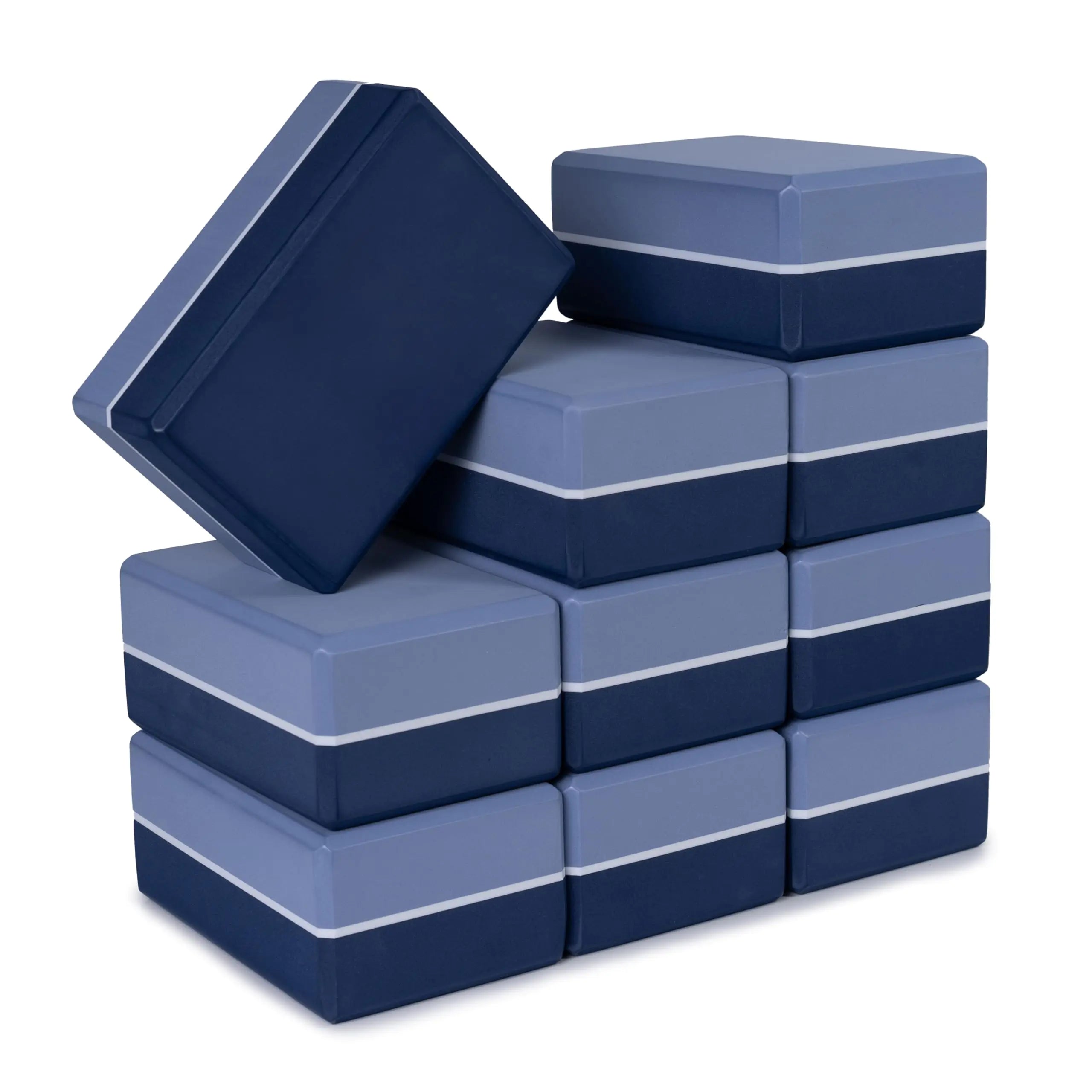 Set of 10 Yoga Blocks – EVA Foam, Non-Slip & Durable