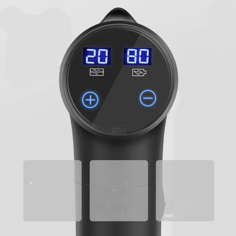 30-Speed Brushless Massage Gun with LCD Display & 6 Heads
