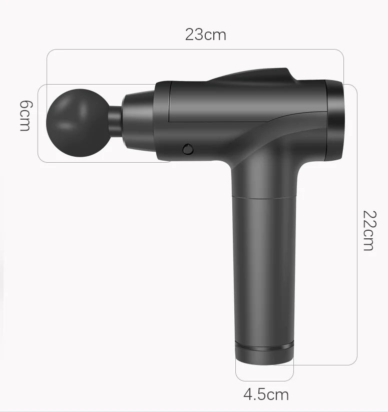 30-Speed Brushless Massage Gun with LCD Display & 6 Heads