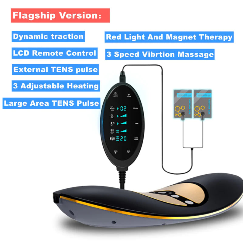 Portable Back Massager with Heat and Spine Support