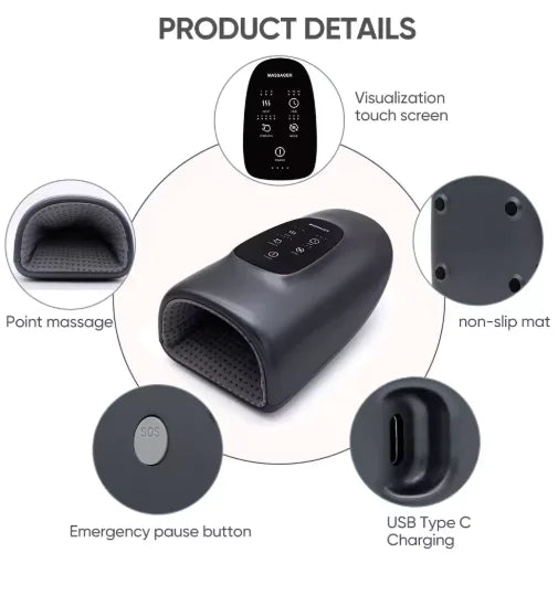Electric Hand Massager with Heat & Air Compression – Ergonomic Design