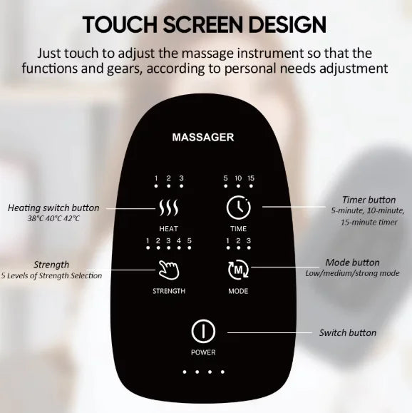 Electric Hand Massager with Heat & Air Compression – Ergonomic Design